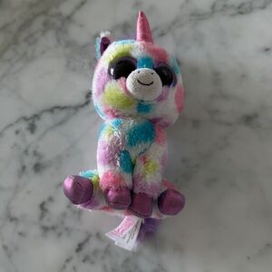 Rainbow Plush Unicorn Beanie Boo-Style Stuffed Toy